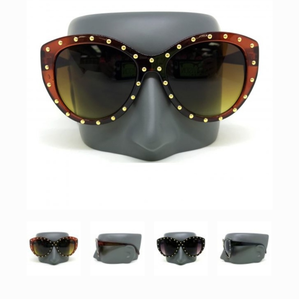 Studded Large Cateye Sunglasses